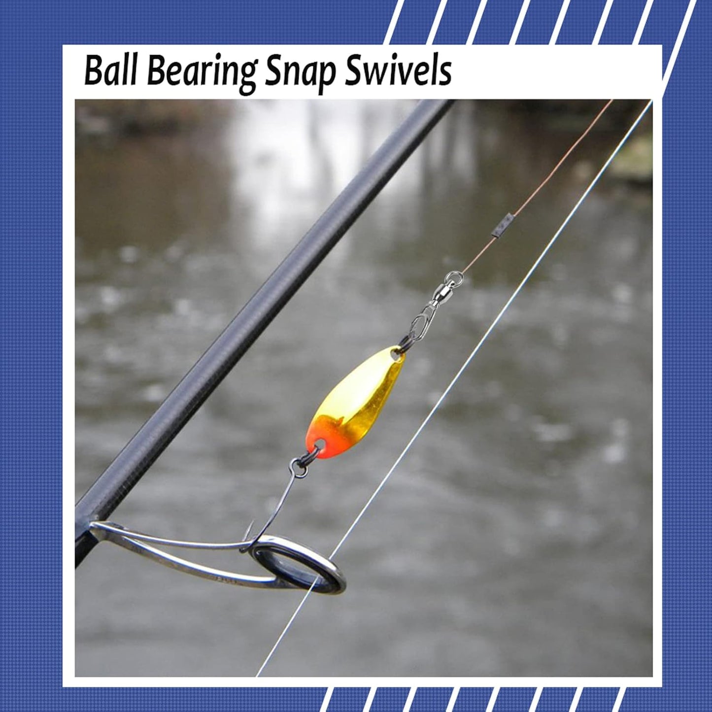 High Strength Snap Swivel Fishing Swivels - Stainless Steel Split Rings, 25pcs, 30lbs Capacity | Freshwater & Saltwater Use