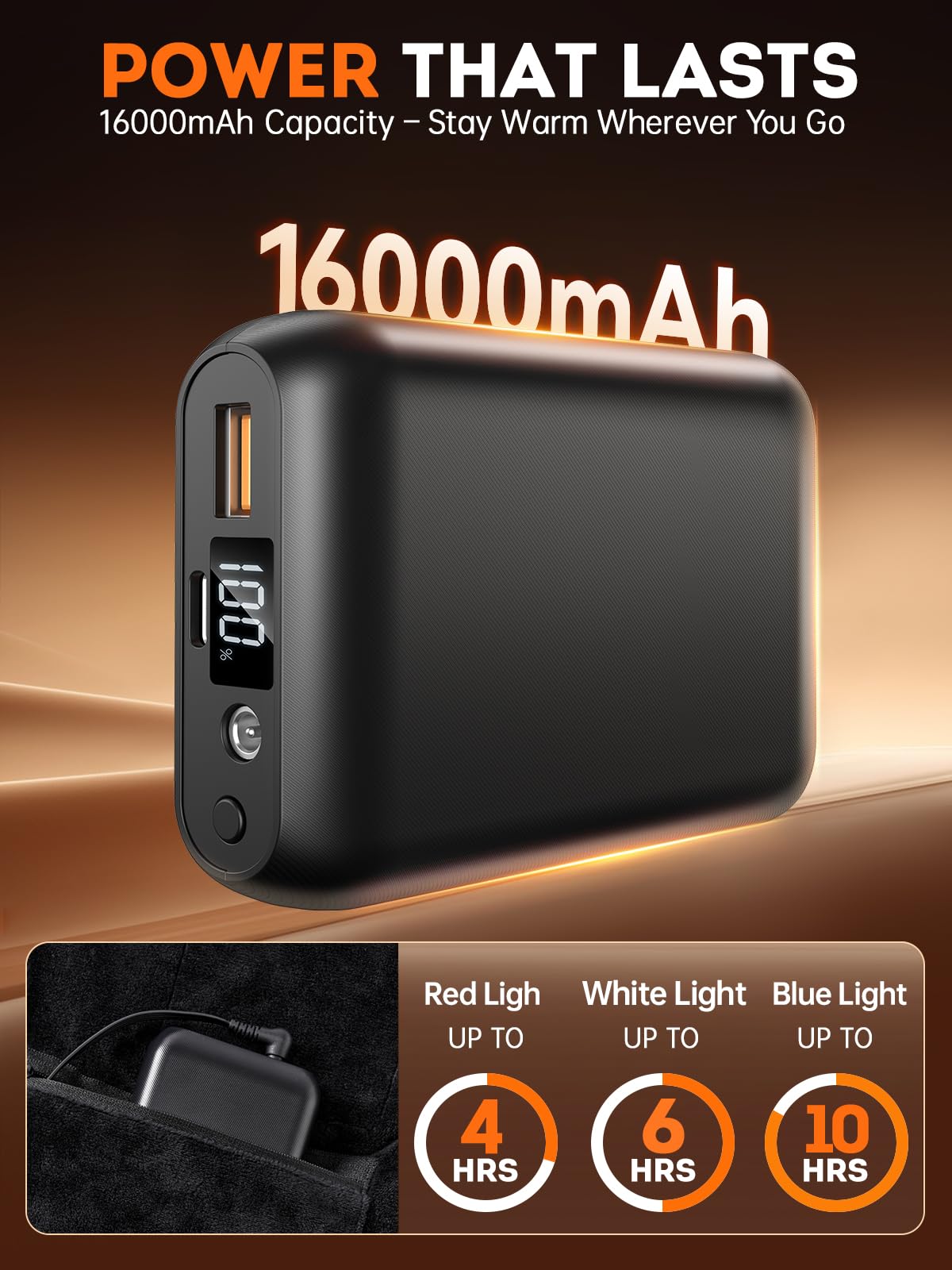 Muvenes Heated Vest for Women with 7.4V 16000mAh Battery Pack Included, Fleece Heated Vests Women, Electric Heating Vest-M
