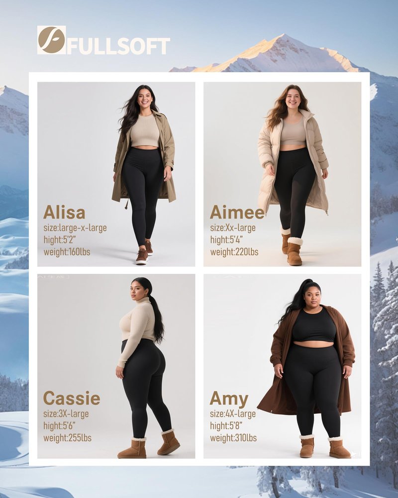 FULLSOFT Plus Size Fleece Lined Leggings Women-High Waist Warm Thick Leggings Winter Thermal Yoga Pants for Snow Cold(Brown,XX-Large)