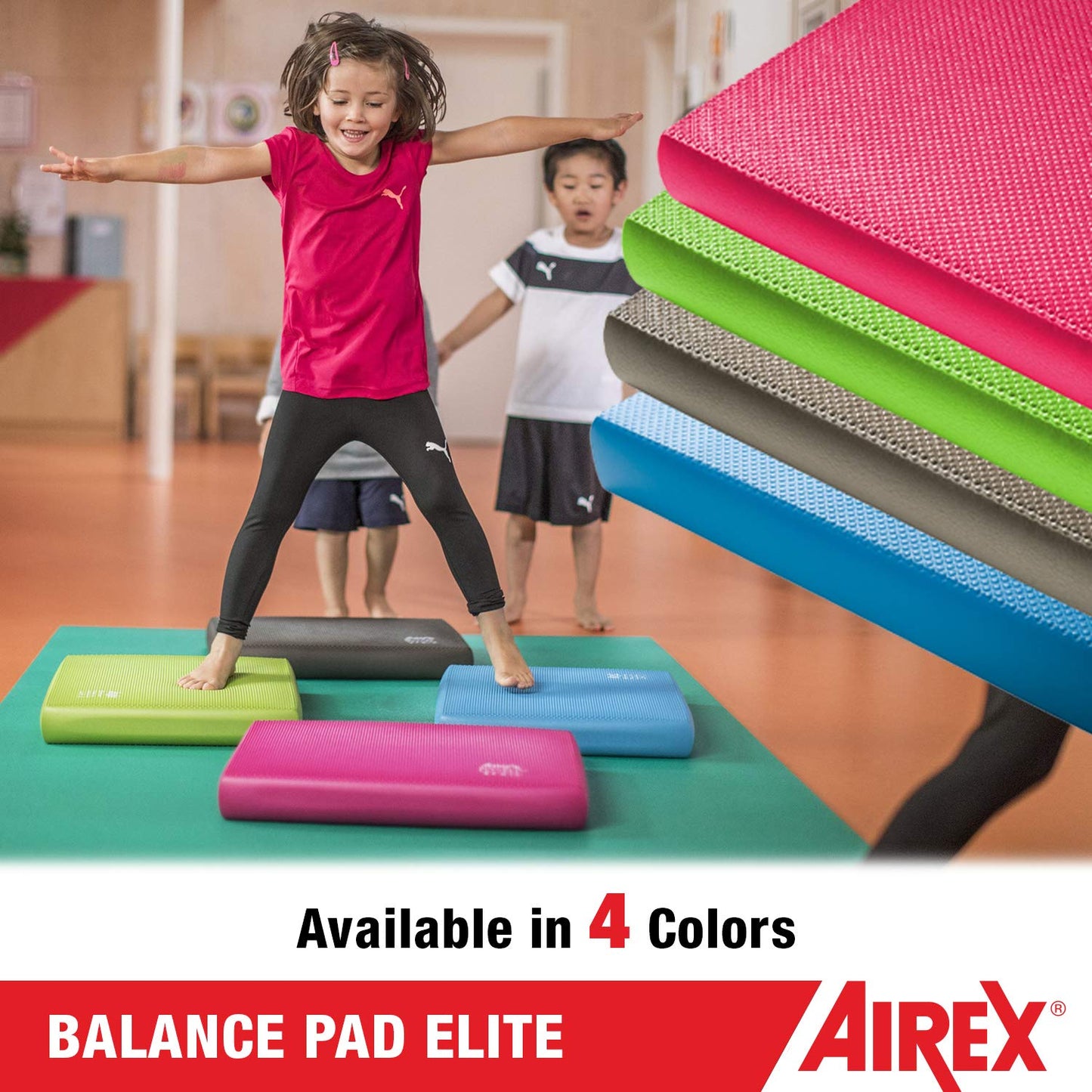 Airex Balance Pad - Exercise Foam Pad Physical Therapy, Workout, Plank, Yoga, Pilates, Stretching, Balancing Stability Mat, Kneeling Cushion, Mobility Strength Trainer for Knee, Ankle - Elite, Kiwi