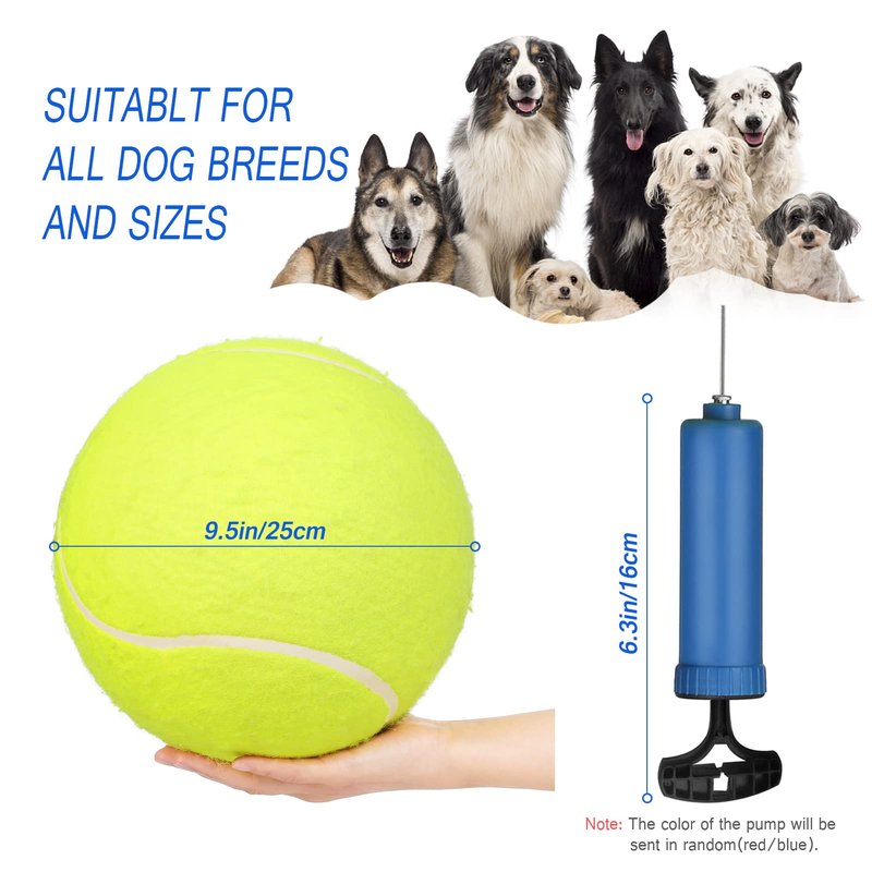 Lixada 9.5" Oversize Giant Tennis Ball for Children Adult Pet Fun (Shipped Deflated)