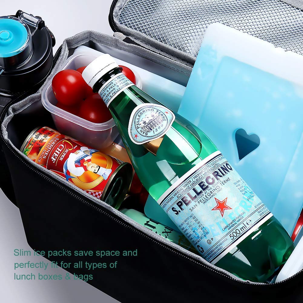 8 x Ice packs for Lunch Box, Freezer Ice packs Slim Long Lasting Cool packs for Lunch Bags and Cooler, Poker Design