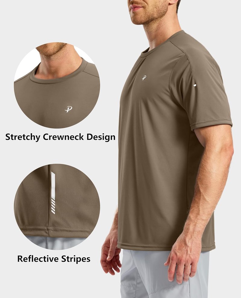 Men's Workout Running T-Shirts - Lightweight Quick Dry Athletic Gym Tee | Short Sleeve Sport Top