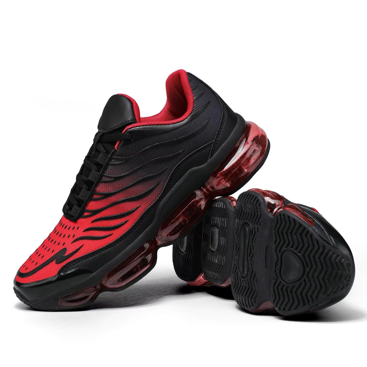 Socviis Mens Air Running Shoes Non Slip Workout Casual Sport Walking Shoes Basketball Sneakers Fashion Tennis Fitness Trainers Red