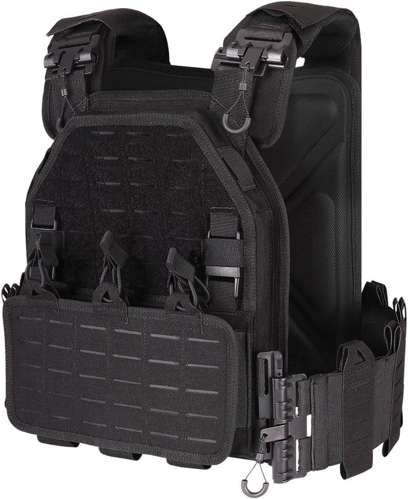 Tactical Outdoor Vest for Men - Quick Release Adjustable Airsoft Gear | Modular Laser-Cutting Design
