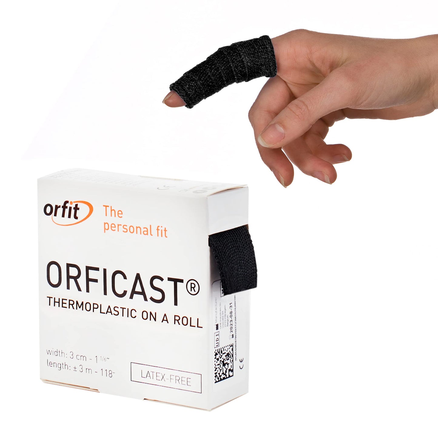 Orficast by Orfit Easy-Form Splinting Material Heat-Activated Thermoplastic Tape For Trigger Finger, Thumb, Arthritis Pain Relief, Hand Support 1” x 9’, Blue, One Roll