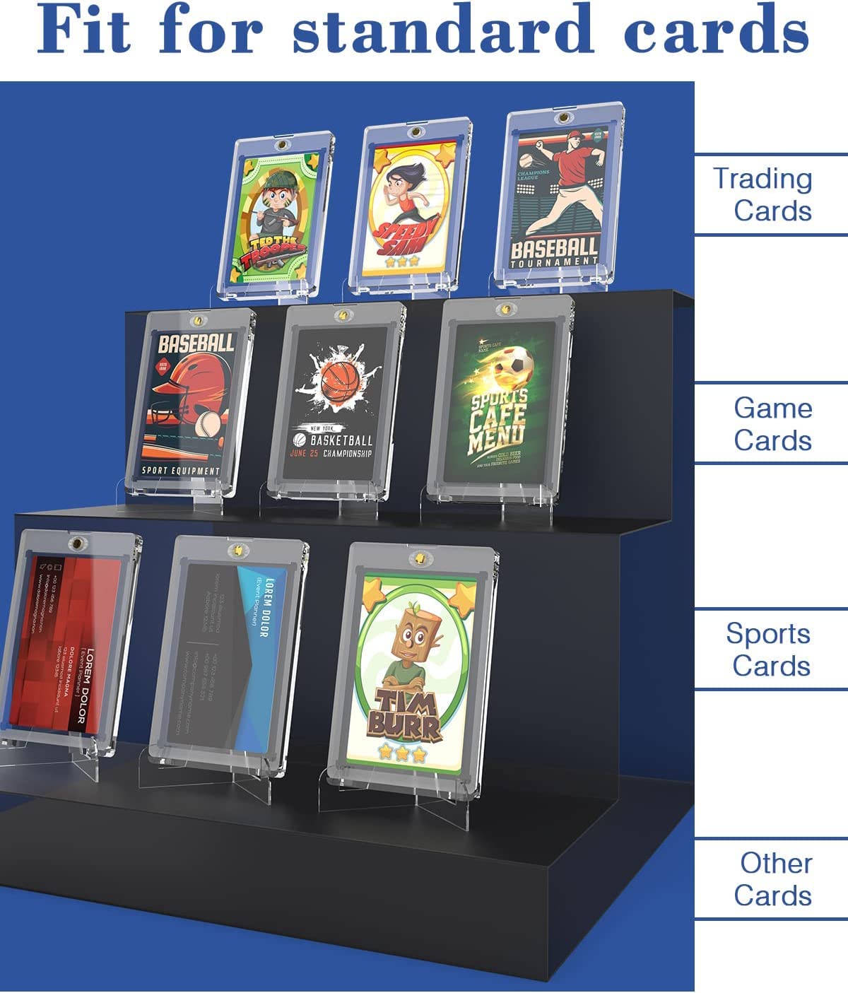 Lzerking Magnetic Card Holders 12 Pack, 180PT One Touch Card Holder for Trading Card, Baseball Card, Sports Card