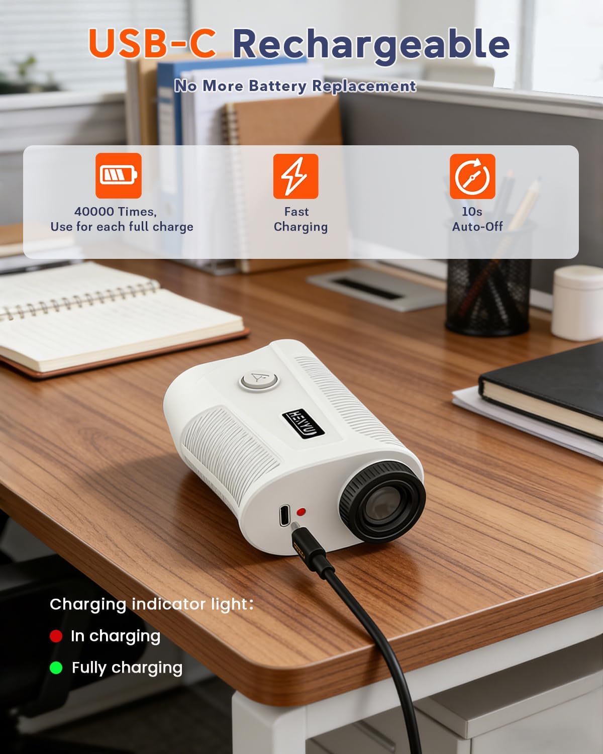 Golf Rangefinder with Slope - 1500 Yards Laser Range Finder for Accurate Golfing & Hunting | 7X Magnification, USB-C Rechargeable
