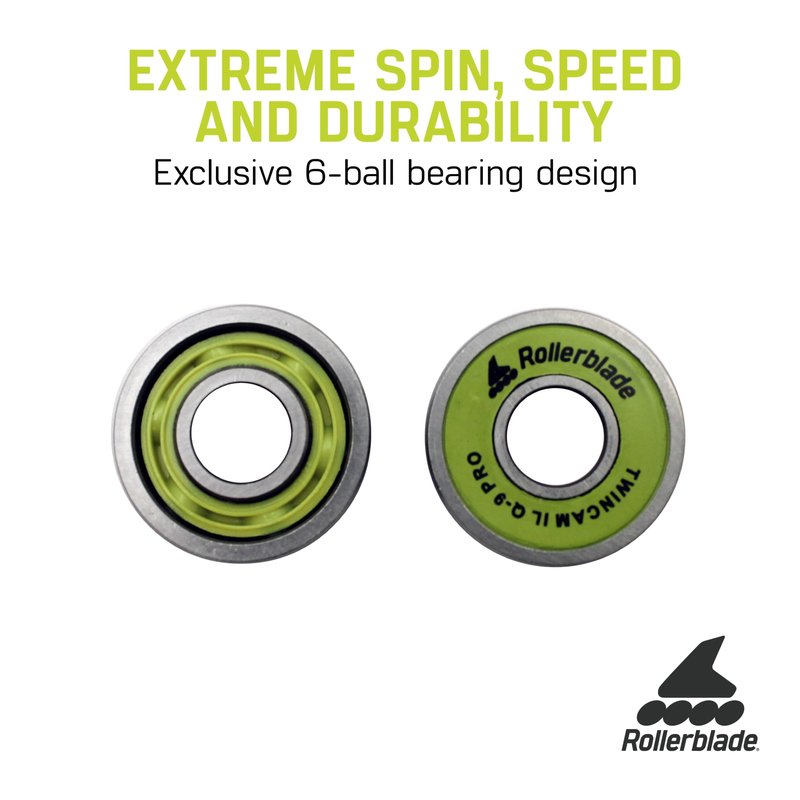 Rollerblade Inline Skates ILQ-9 Pro Bearings, Green, 16 Pack