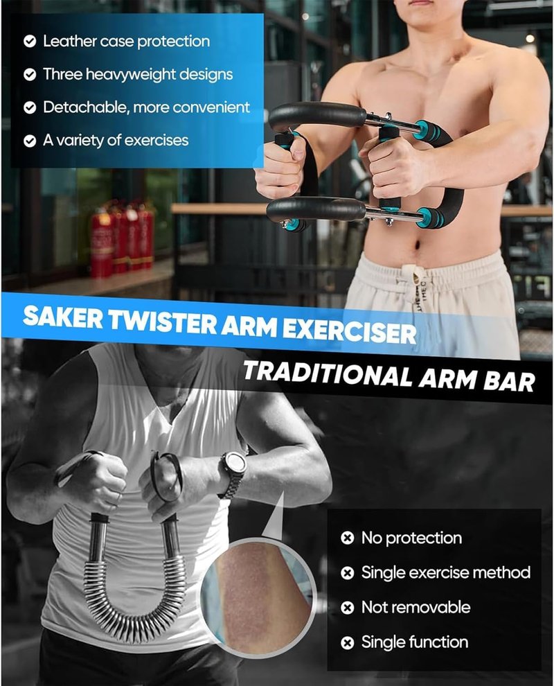 Twister Arm Trainer, Adjustable 40-100lbs Chest Workout Equipment, Chest Trainer for Men, Shoulder Muscle Training Fitness Equipment, Detachable Design Fitness Anywhere