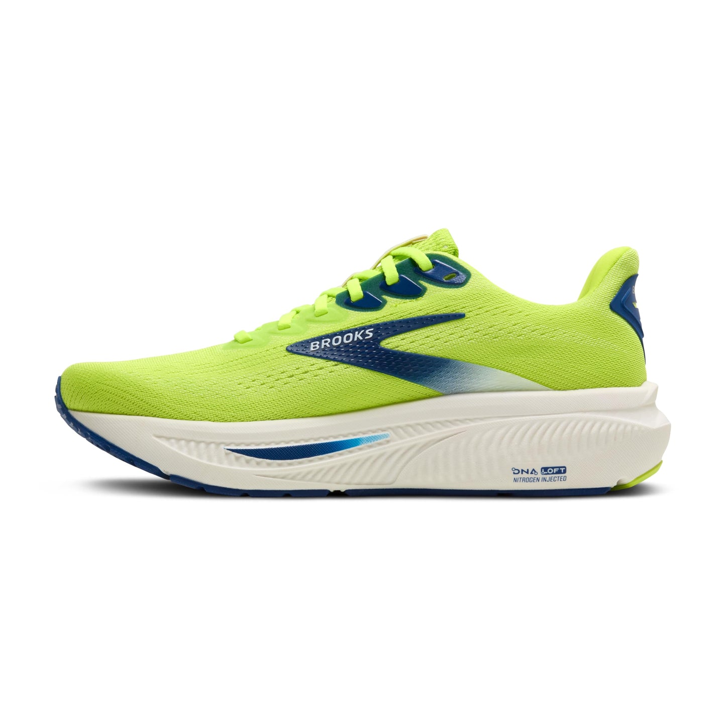 Brooks Men’s Ghost 17 Neutral Running Shoe - Acid Lime/Navy/White - 8.5 Medium