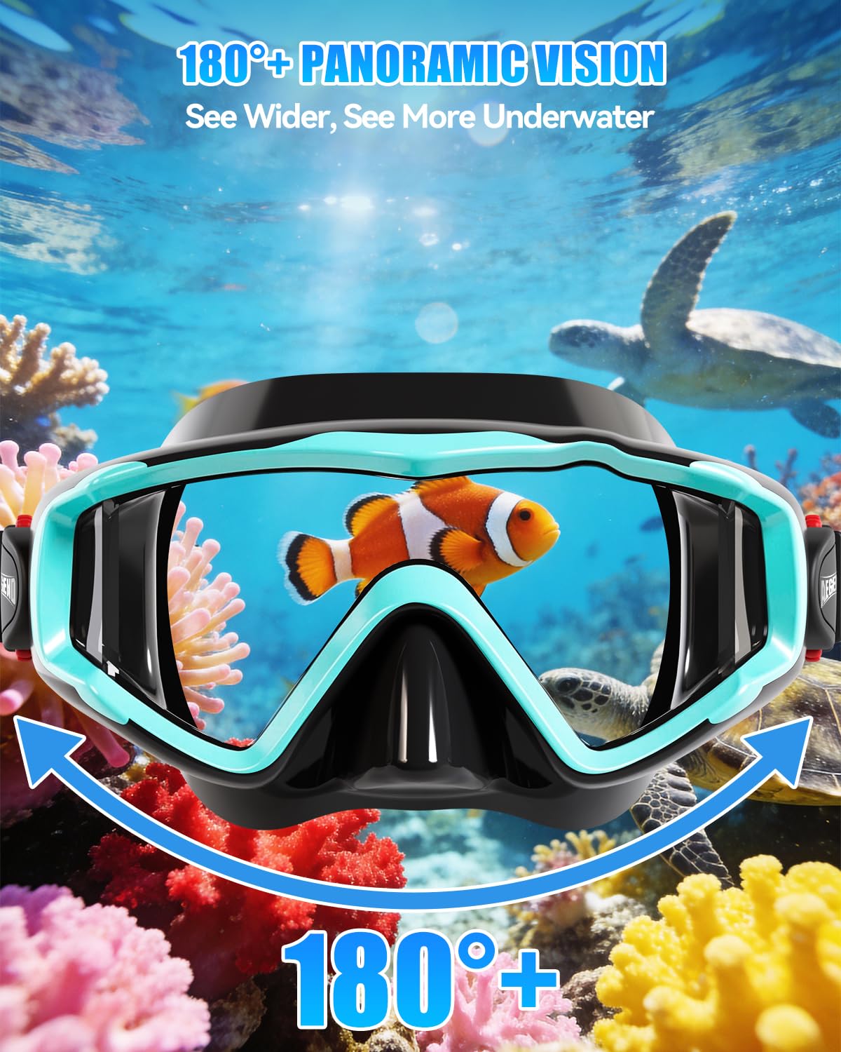 Aegend Swim Goggles for Adults Kids - 220°Wide View Anti-Fog Goggles with Mesh Bag for Indoor Outdoor Pool Beach Swimmming