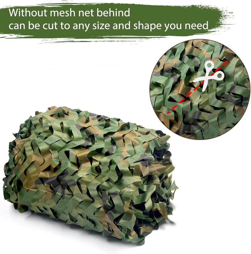 Camo Netting | Camouflage Net for Hunting Blind & Party Decor - 20x20, 10x20, 10x10 Sizes