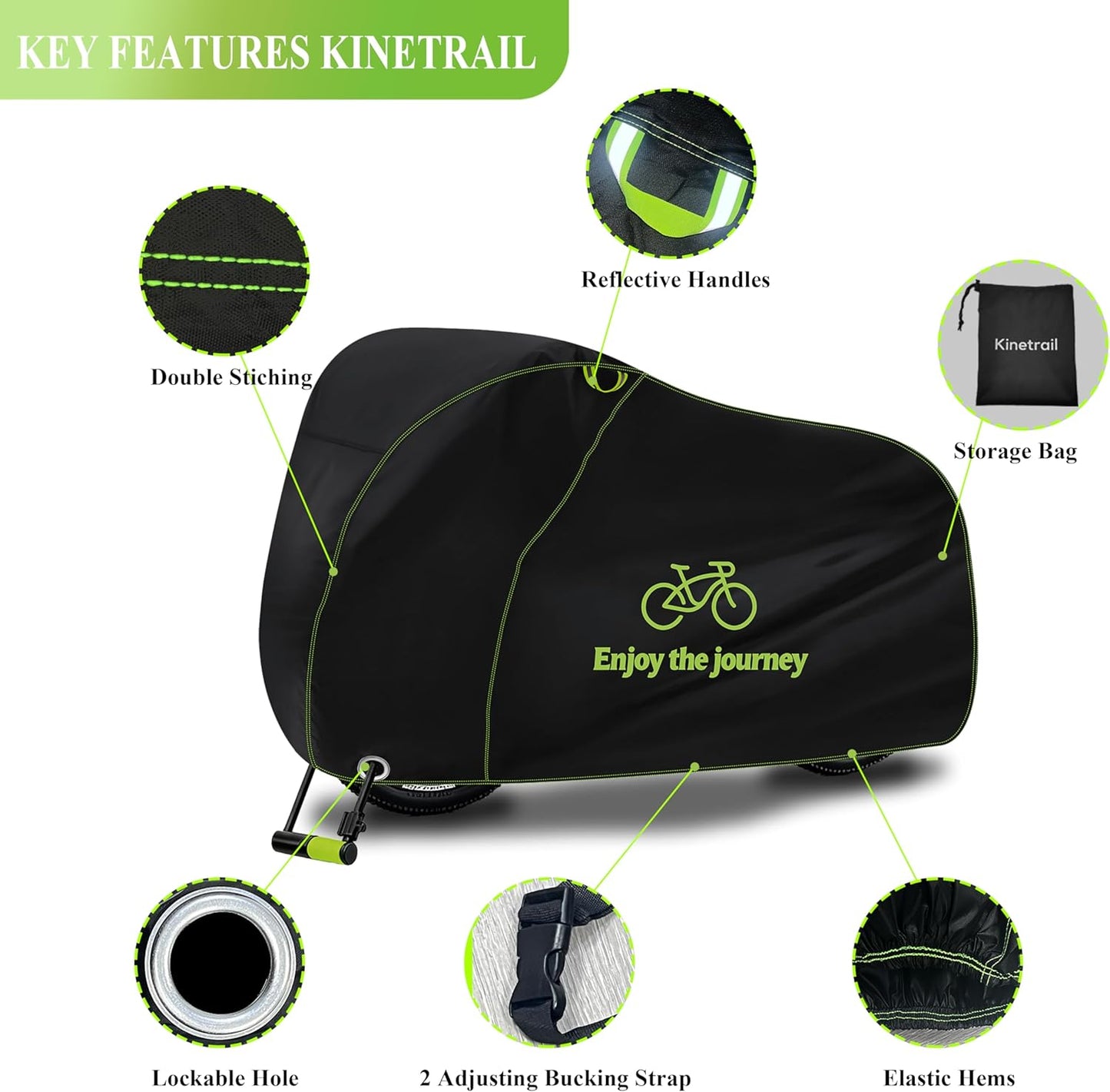 Waterproof Bike Cover - Outdoor Protection for 1 Bike | UV, Rain, Dust & Wind Proof with Lock Hole