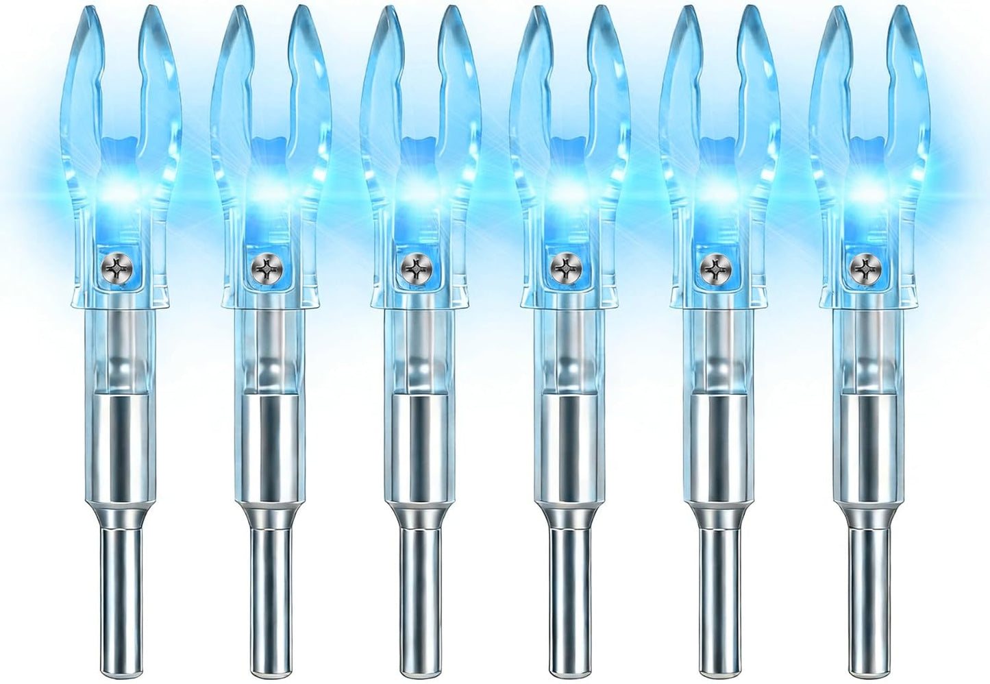Lighted Nocks for Arrows - 6PCS High-Visibility LED Illuminated Knocks | Fits .204, .233, .244, .246 Diameter