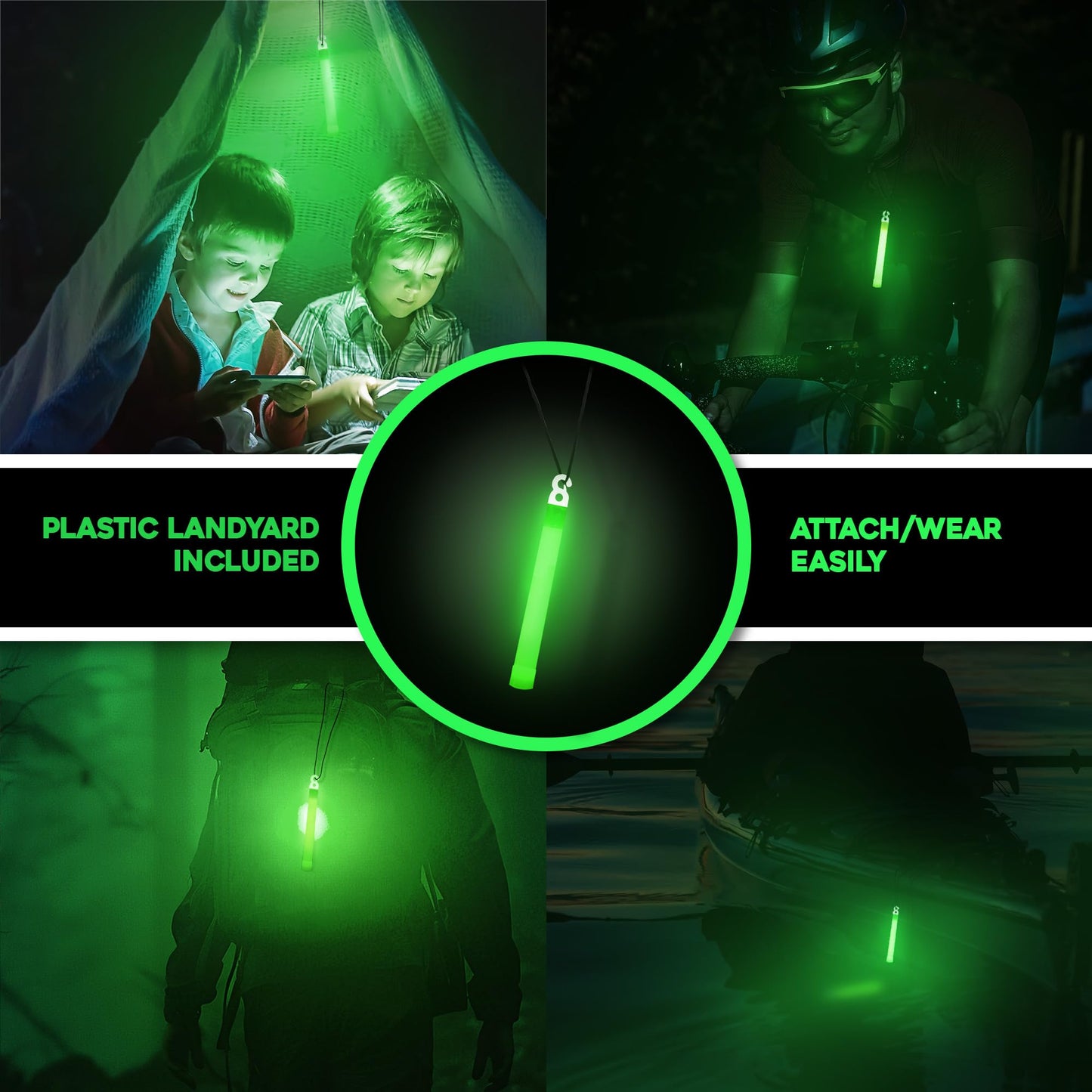 Be Ready 12 Pack Green Chemical Light Industrial Glow Sticks | Emergency Safety | 12+ Hours | Hurricane Survival Kit Extreme Weather Supplies Power Outages Camping Gear Accessories