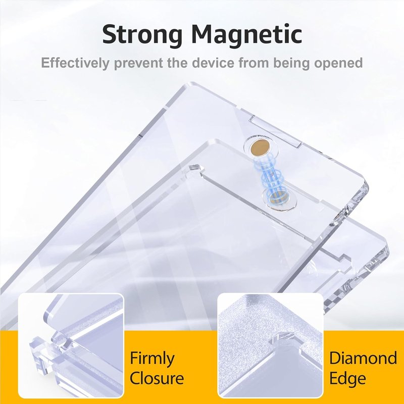 **Magnetic Card Holder - 100PT Trading Card Protectors | U-V Protection, 50 Pack for Baseball & Basketball**