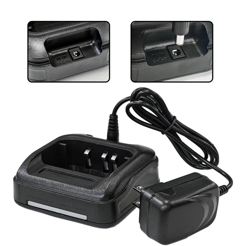DM-1701 Charger Dock with US Adapter Desktop with Indicator Light for DMRS Two Way Radio Output DC8.4V Walkie Talkie Battery Charging