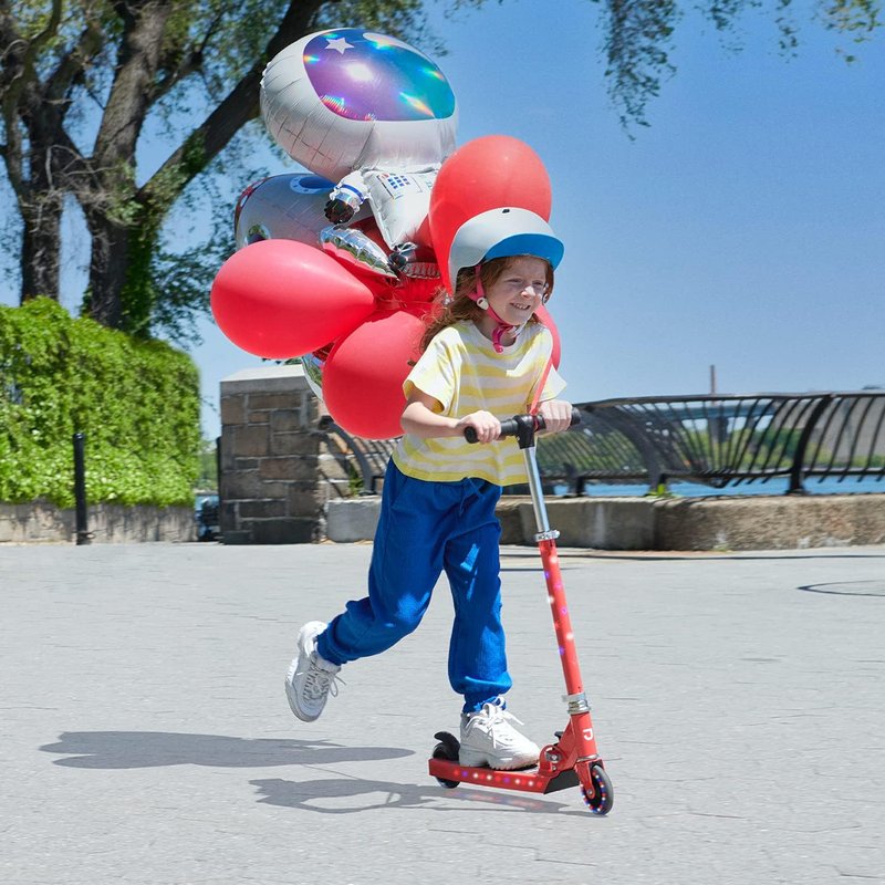 Jetson Jupiter Kids Light-Up Kick Scooter - Adjustable Handlebar, LED Lights, Easy-Folding Design | Ages 5+
