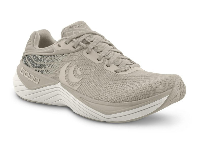 Topo Athletic Women's Ultrafly 5 Comfortable Lightweight Cushioned Durable 5MM Drop Road Running Shoes, Athletic Shoes for Road Running, Tan/White, Size 8