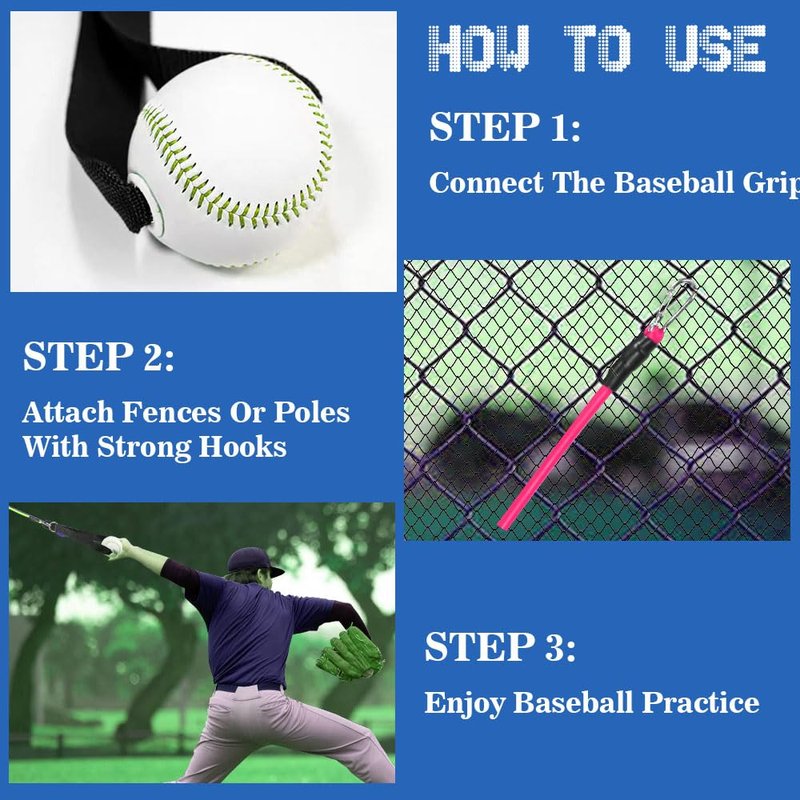 Baseball Resistance Bands for Pitchers/Batters – Pro-Grade Arm Strength & Pitching Bands | 5-Level Adjustable Resistance Bands for Baseball/Softball Training (All Ages)