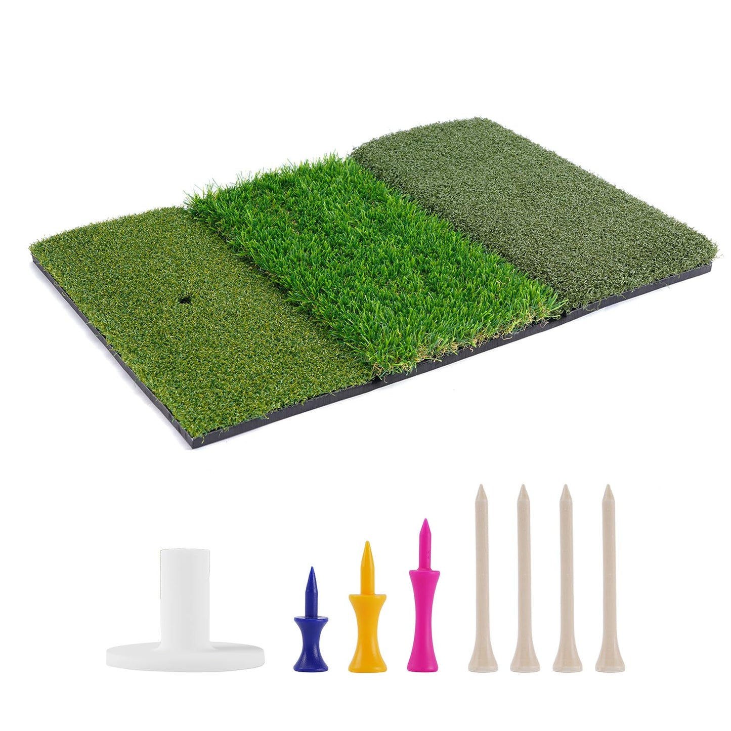 HOYWOUL Golf Practice Mat 12"x24" Golf Hitting Mat Portable Training Matt Indoor Outdoor Chipping Putting Training Mats for Backyard Garage – Gift for Golfers, Beginners & Pros