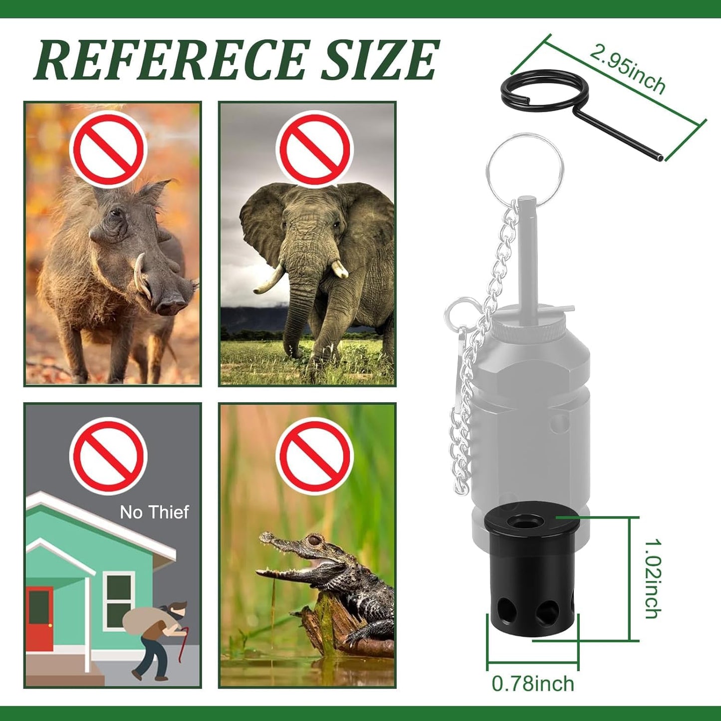 22 Adapter for 12 Gauge Trip Alarm – Camping Trip Wire Alarm Device with Perimeter Warning System – Early Warning Security for Campsites and Property – Black