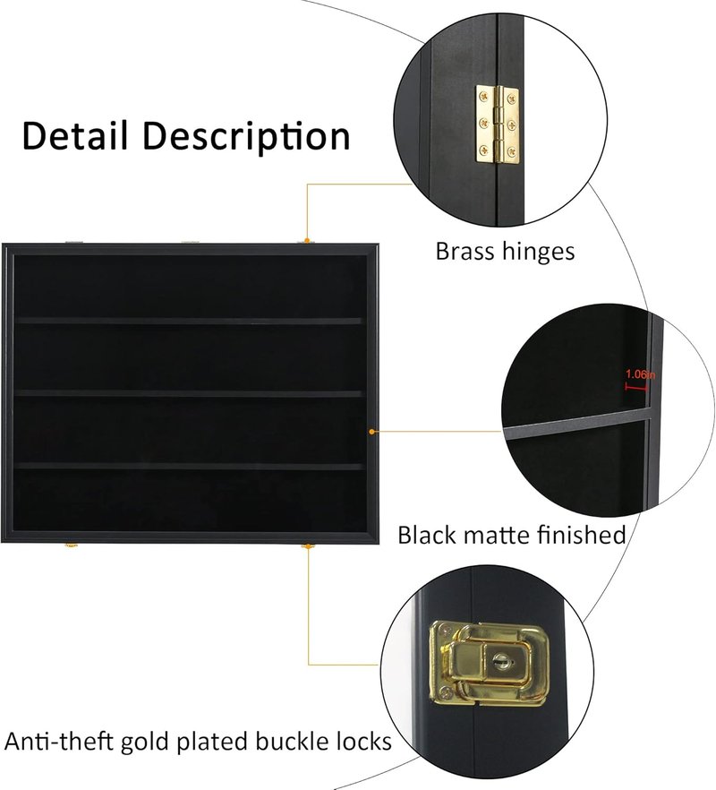 Sports Card Display Frame - 3 Pack Lockable Acrylic Holder for Baseball, Basketball & Football Cards | UV Protection