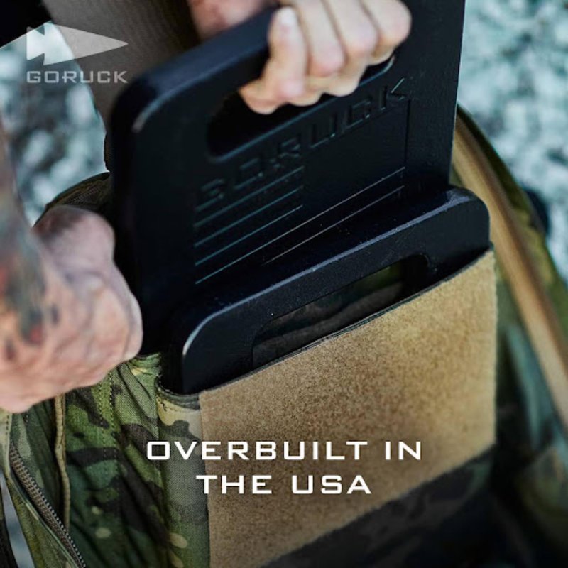 GORUCK Ruck Plate 20LB - USA Made Weighted Plates for Rucking, Strength Training & Fitness, Compatible w/Rucker & Ruck Plate Carrier