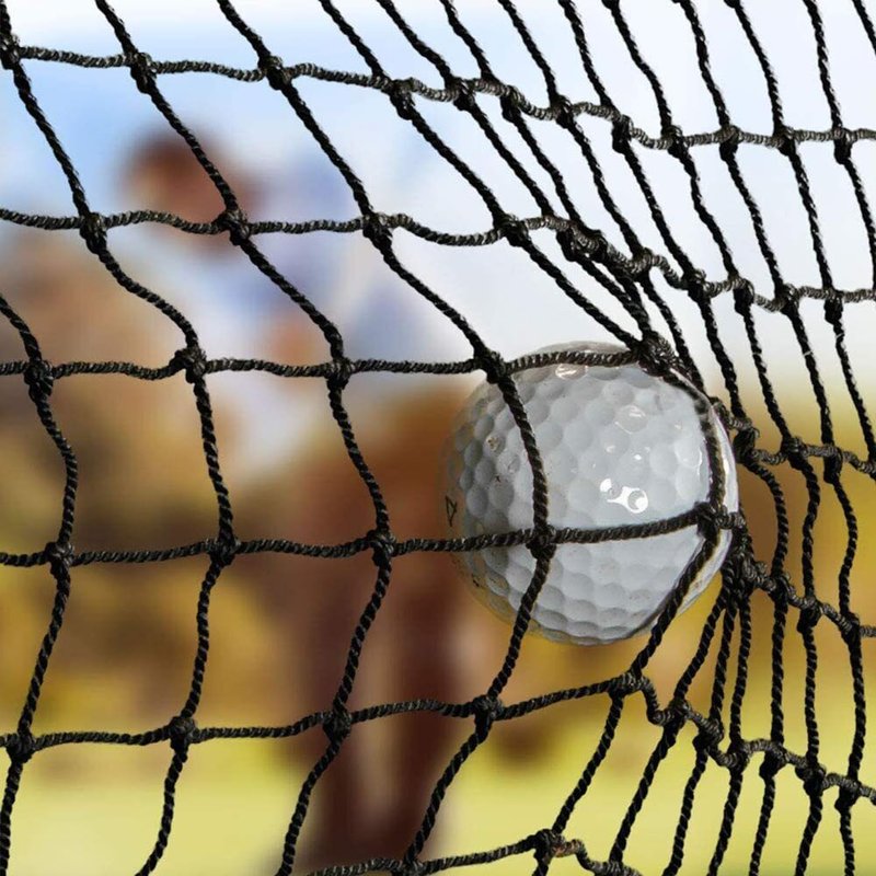 10ft x 10ft Sports Netting in/Outdoor Strong Durable Weatherproof Frequent Use Golf Hitting Practice Net Around Finished Seam Strong 150 LB Tested Nylon Mesh Net 1-Inch Mesh Holes