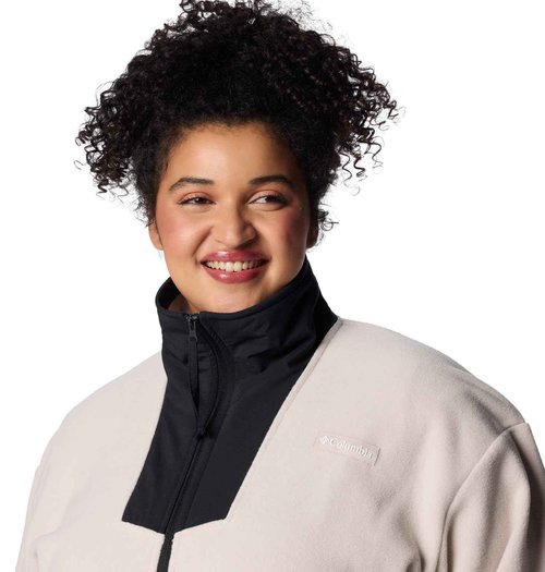 Columbia Women's Sequoia Grove Half Zip Fleece Jacket, Dark Stone/Black, Medium