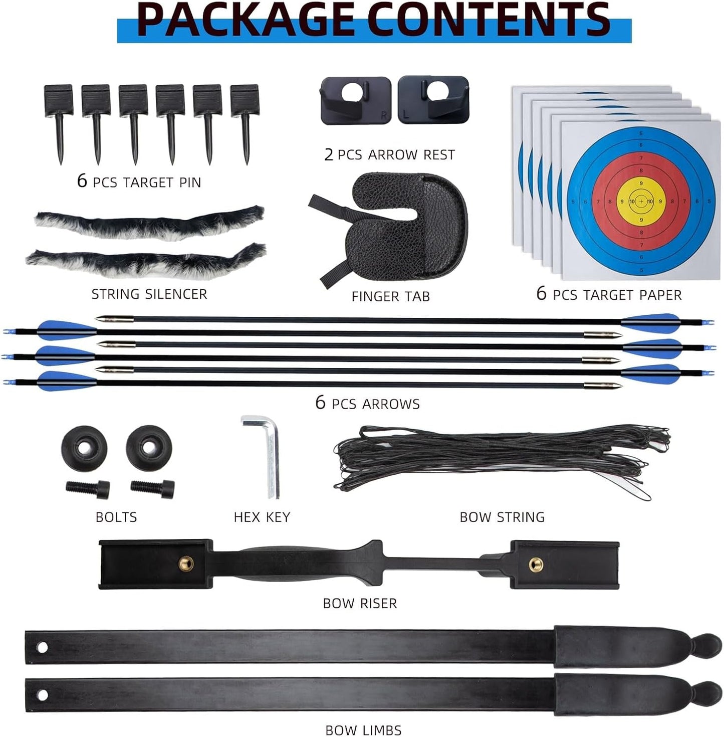 Recurve Bow and Arrow Set - Takedown Archery Kit for Adults & Beginners | Left/Right Handed, 20-40 lbs