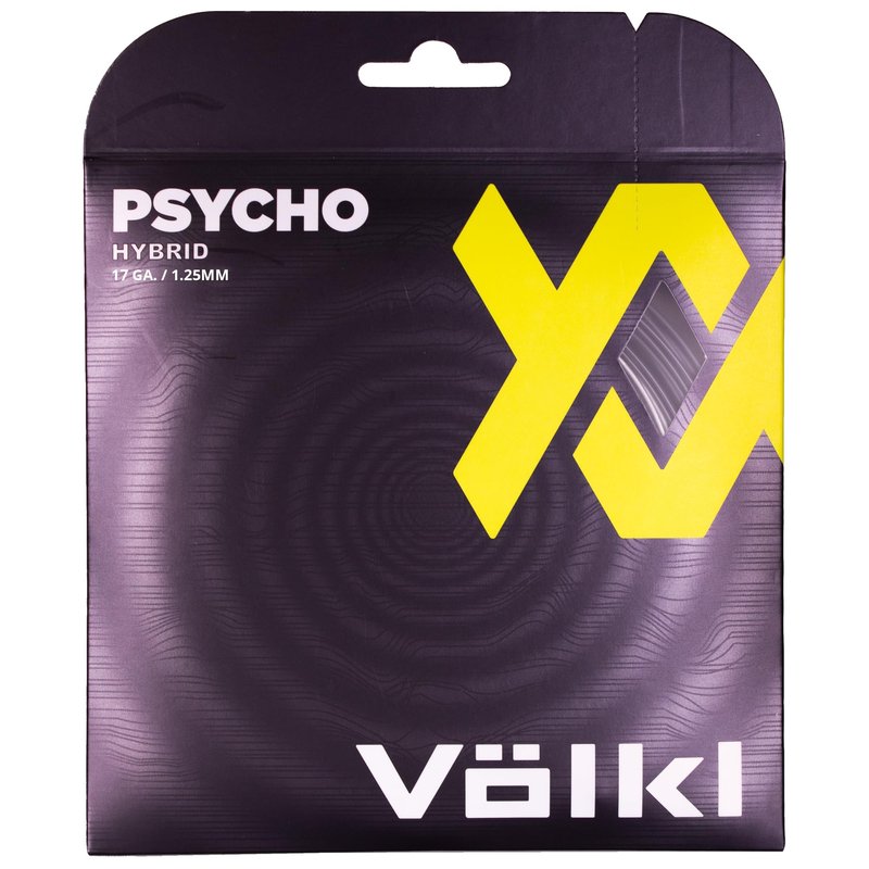 Volkl Psycho Hybrid Tennis Racquet String | Power Fiber II + Cyclone | Feel & Spin | Ten-Sided Co-Polymer String