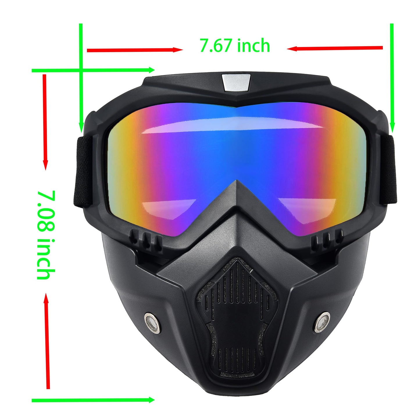 Paintball Mask Anti Fog,Airsoft Mask Full Face,Tactical Mask, Motorcycle Helmet Goggles with Removable Face Mask for Men Women (2Colorful)