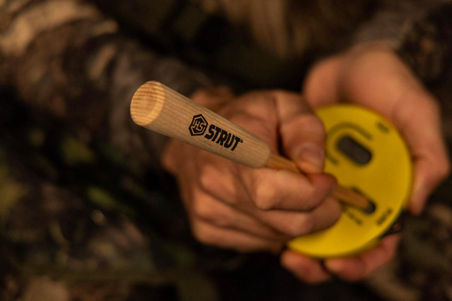 Hunters Specialties HS Strut Cookie Cutt'R Tracer Turkey Clucks Yelps Purrs Hunting Friction Lid Slate Pot Call, Yellow