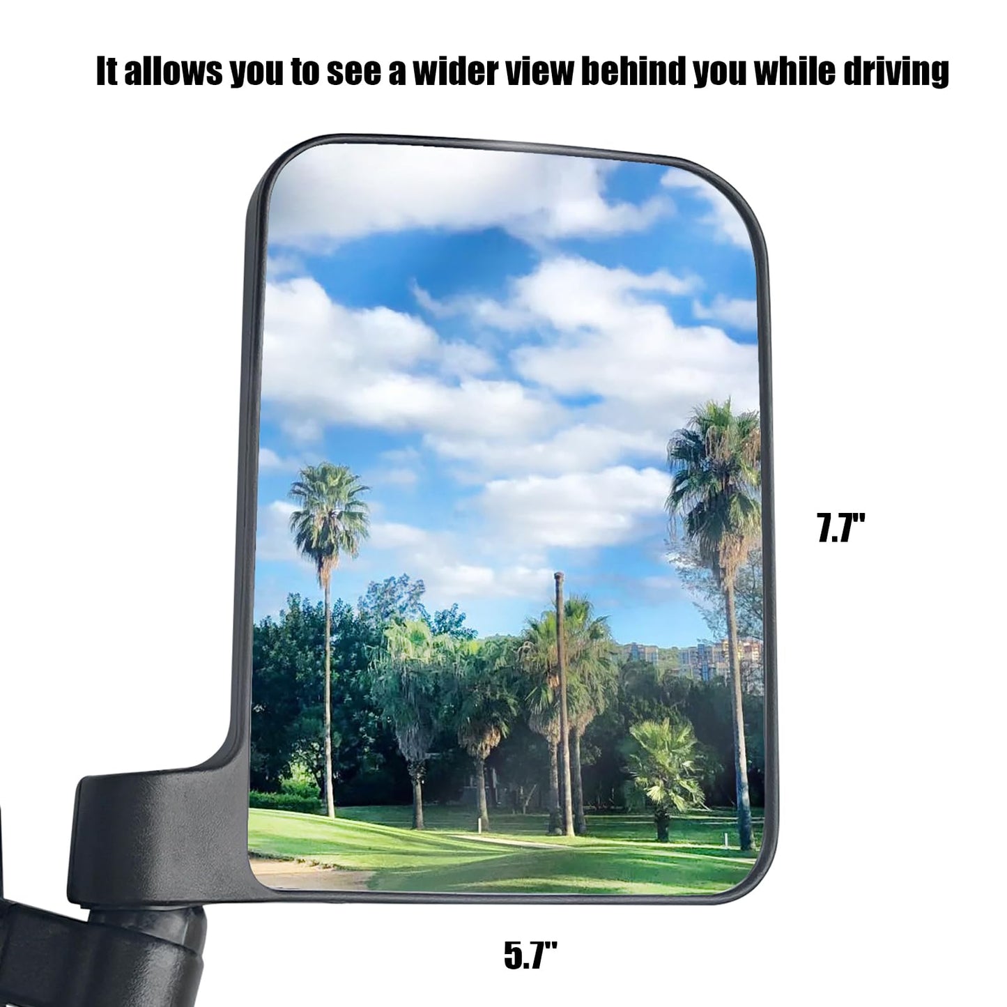 Mamiko Universal Magnetic Golf Cart No-Drilling Side Mirrors Compatible with EZGO Yamaha Club Car Railing Magnet Tractor Mirror Side View for Kubota - Plug and Play