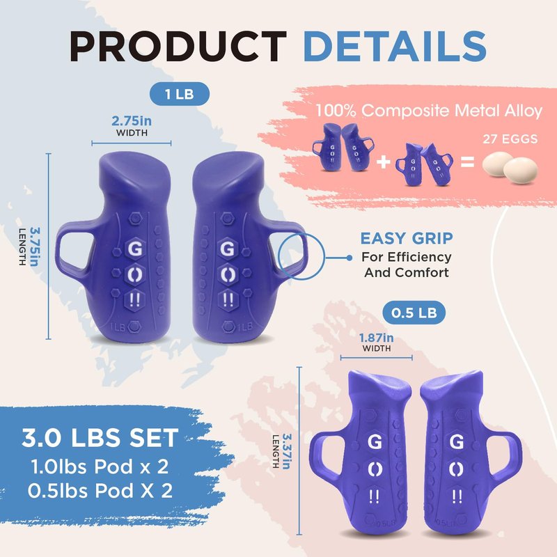 Running Weights for Jogging Walking, Fitness Yaga Hand Weights Dumbbells Set for Body Sculpting & Toning - Maximize Your Calorie Burn (Purple)