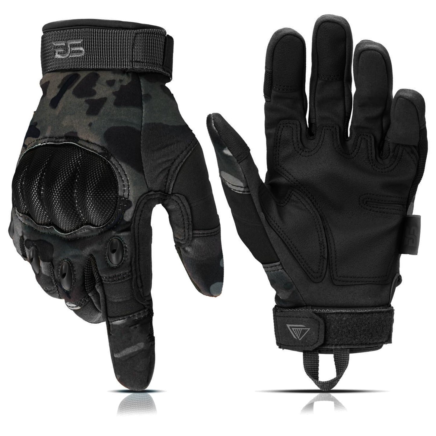 Glove Station Gloves for Men – Touchscreen Utility Gear with Hard Knuckle Protection Used in Motorcycle, Airsoft, & Outdoor Work Black Multicam XX-Large