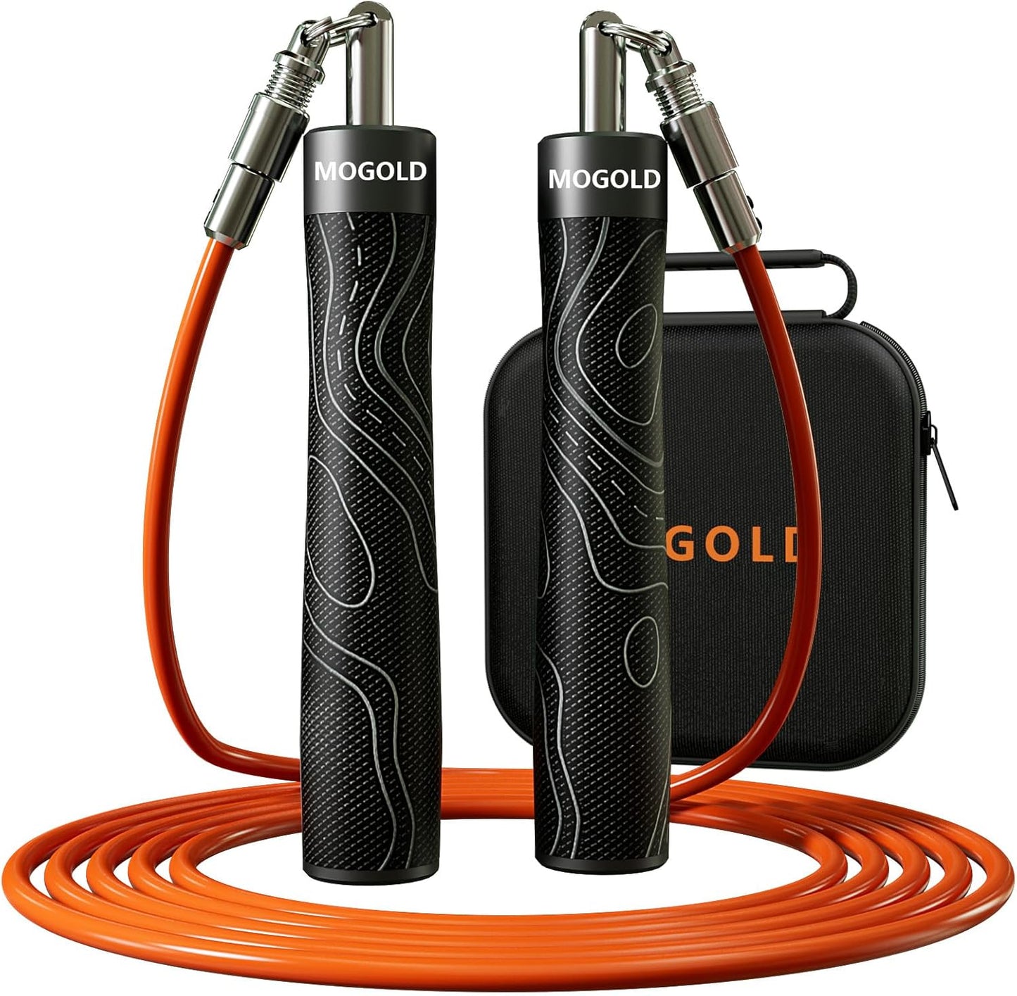 Weighted Jump Rope - Adjustable Length with Interchangeable Weights | Ergonomic Leather Grip for Fitness & Weight Loss