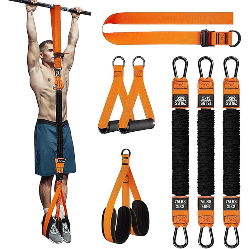 Resistance Bands Set for Pull Up Bar, Exercise Bands with Handles, Home Gym Workout Equipment, Pilates Fitness Resistance Bands, Lifting Straps for Pull Ups, Doorway Pull Up Bar Accessory