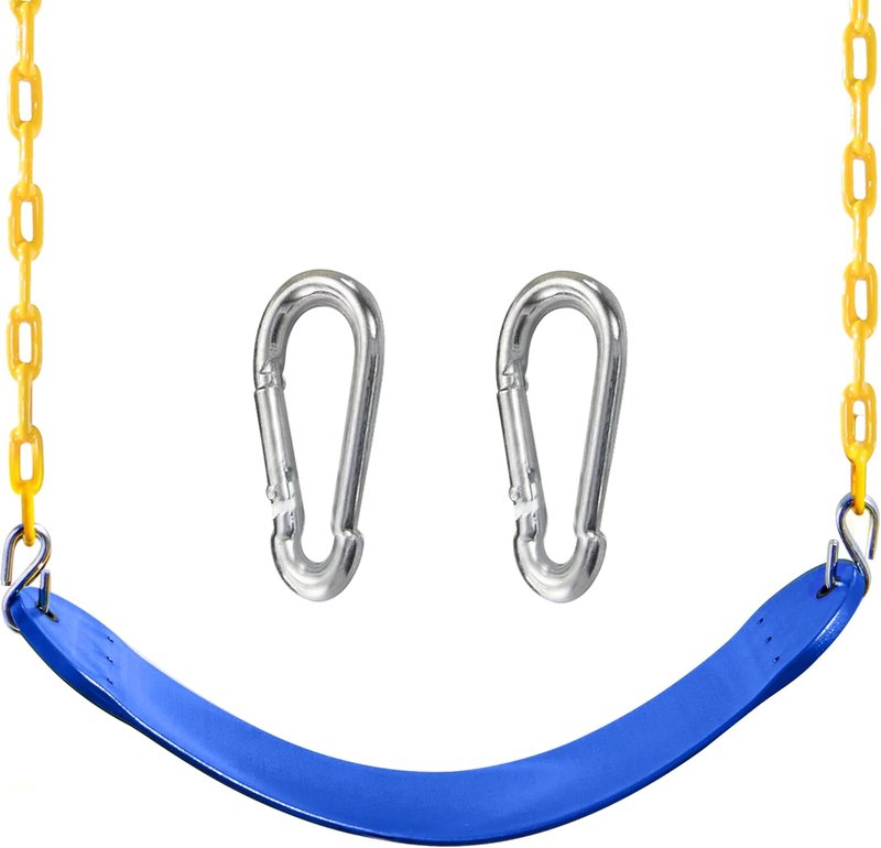 Outdoor Swing Set Replacement Kit - Heavy Duty Chains & 1 Seat for Kids | Blue