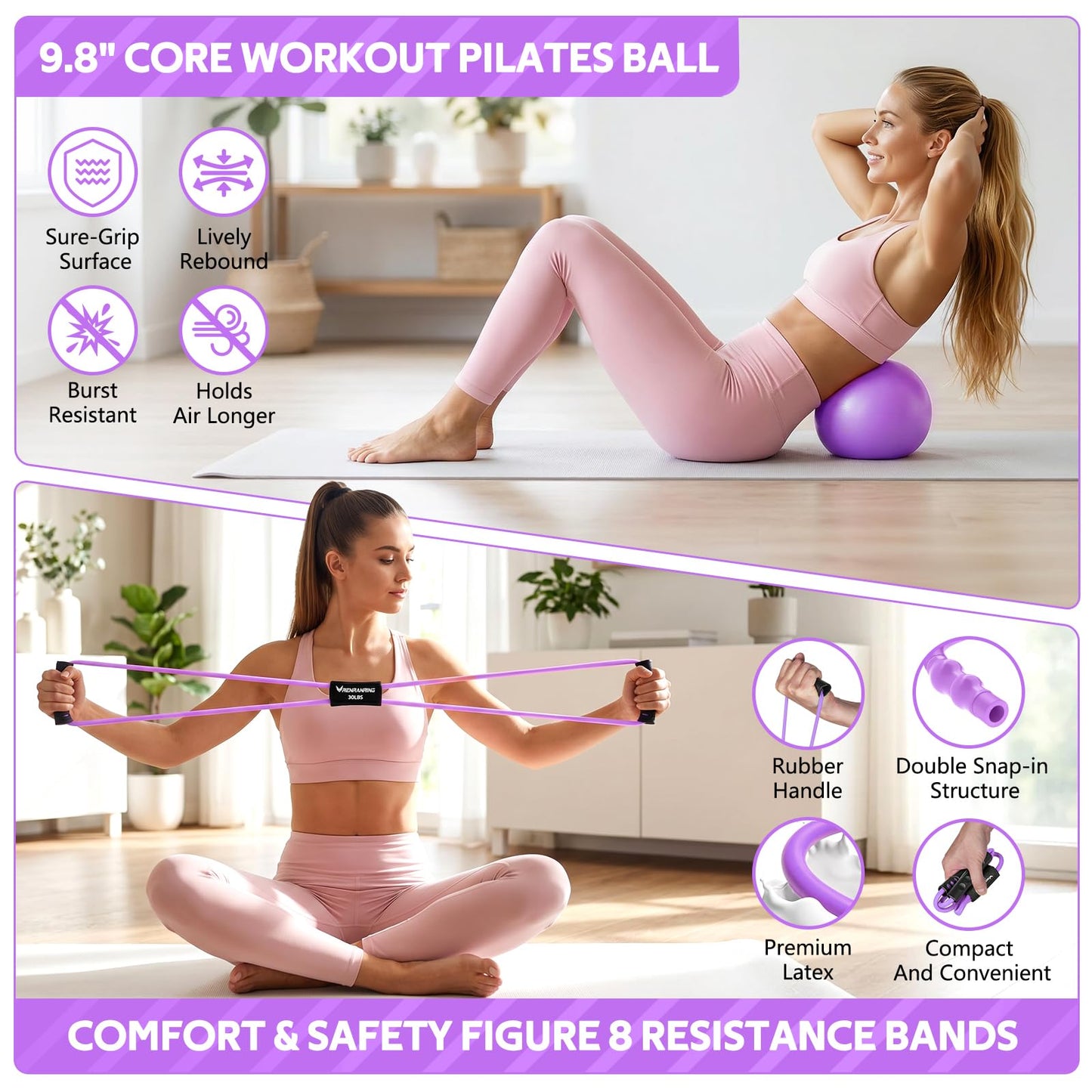 2026 Upgraded Pedal Resistance Bands with Handles