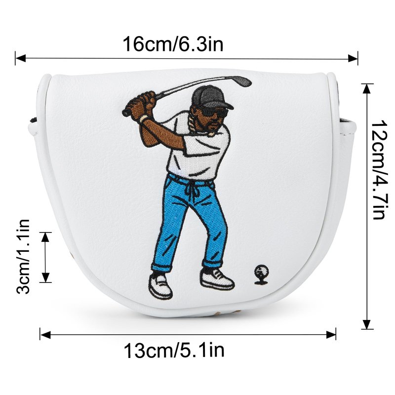 Golf Mallet Putter Cover Headcover Magnetic Closure Premium Leather DO NOT 3PUTT Putter Headcovers Fits for Golf OZ1 MEZZ 1 MEZZ1 MAX Putter (BE Authentic)
