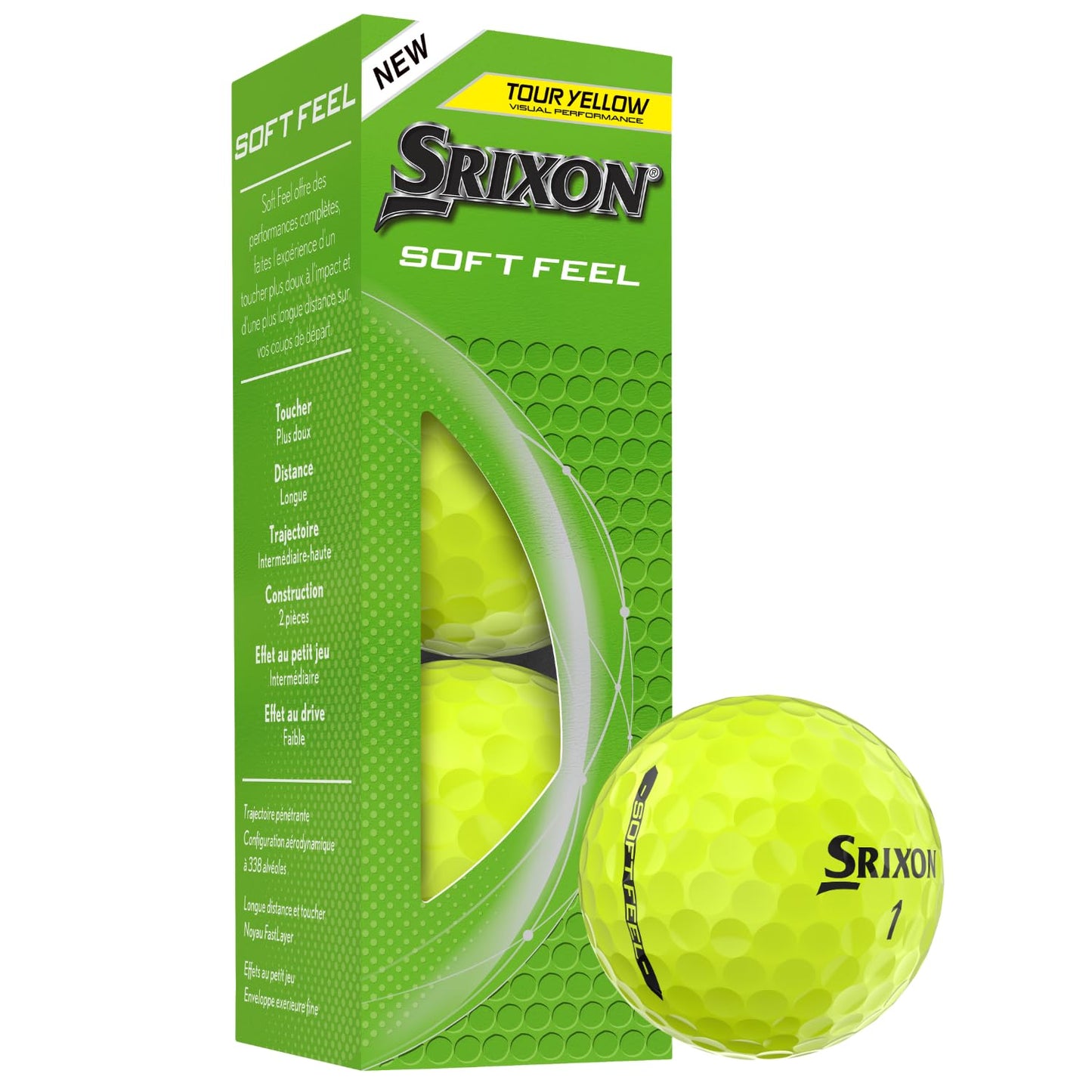 Srixon Soft Feel Golf Balls, Soft Feel 14, Yellow