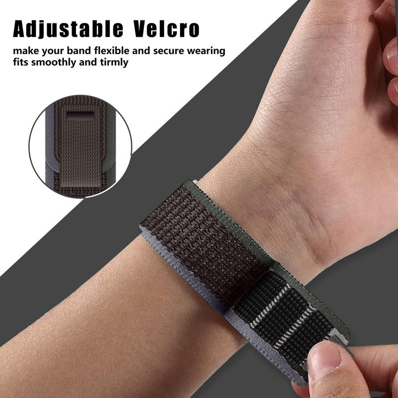 MiKoyi 26mm Nylon Band for 51mm of Garmin Fenix 8 Pro/Quatix 8/Tactix 8/D2 Mach 2, Quick Fit Comfortable Breathable Sport Wristband Replacement Strap for Garmin Fenix 7X/7X Pro/6X - Blue&Black