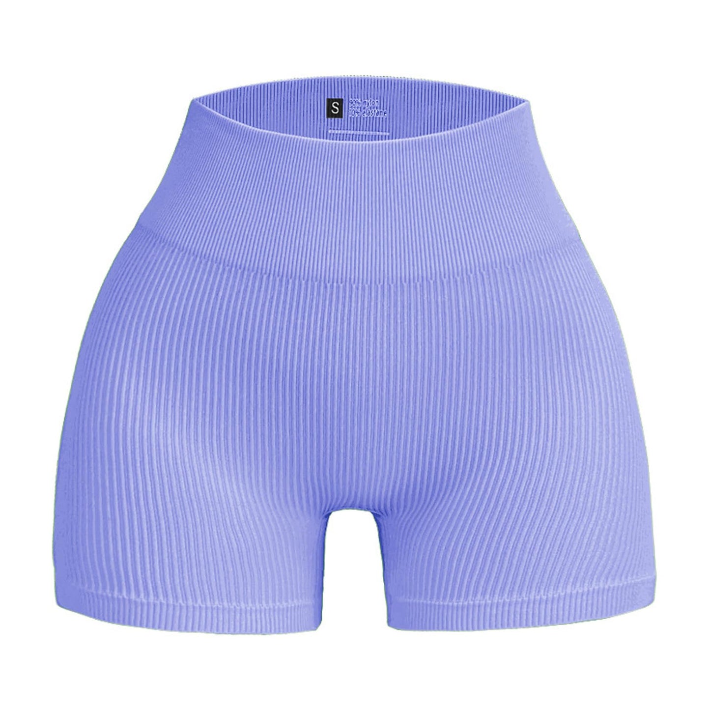 WXUP HOPS Women Athletic Shorts-High Waisted Butt Lifting Workout Pants-Seamless Scrunch Biker Shorts for Gym,Yoga,and Running(VioletBlue L)