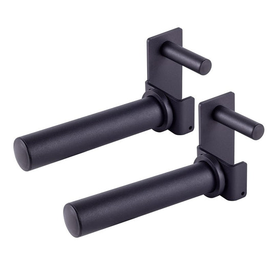 AmStaff Fitness Olympic Weight Plate Holder for Power & Squat Racks – Fits 2x2, 2.33x2.33, 3x3 Inch Tubes, 1" Hole – Storage Horns for Weight Plates on Power Rack – Pair (3" x 3")