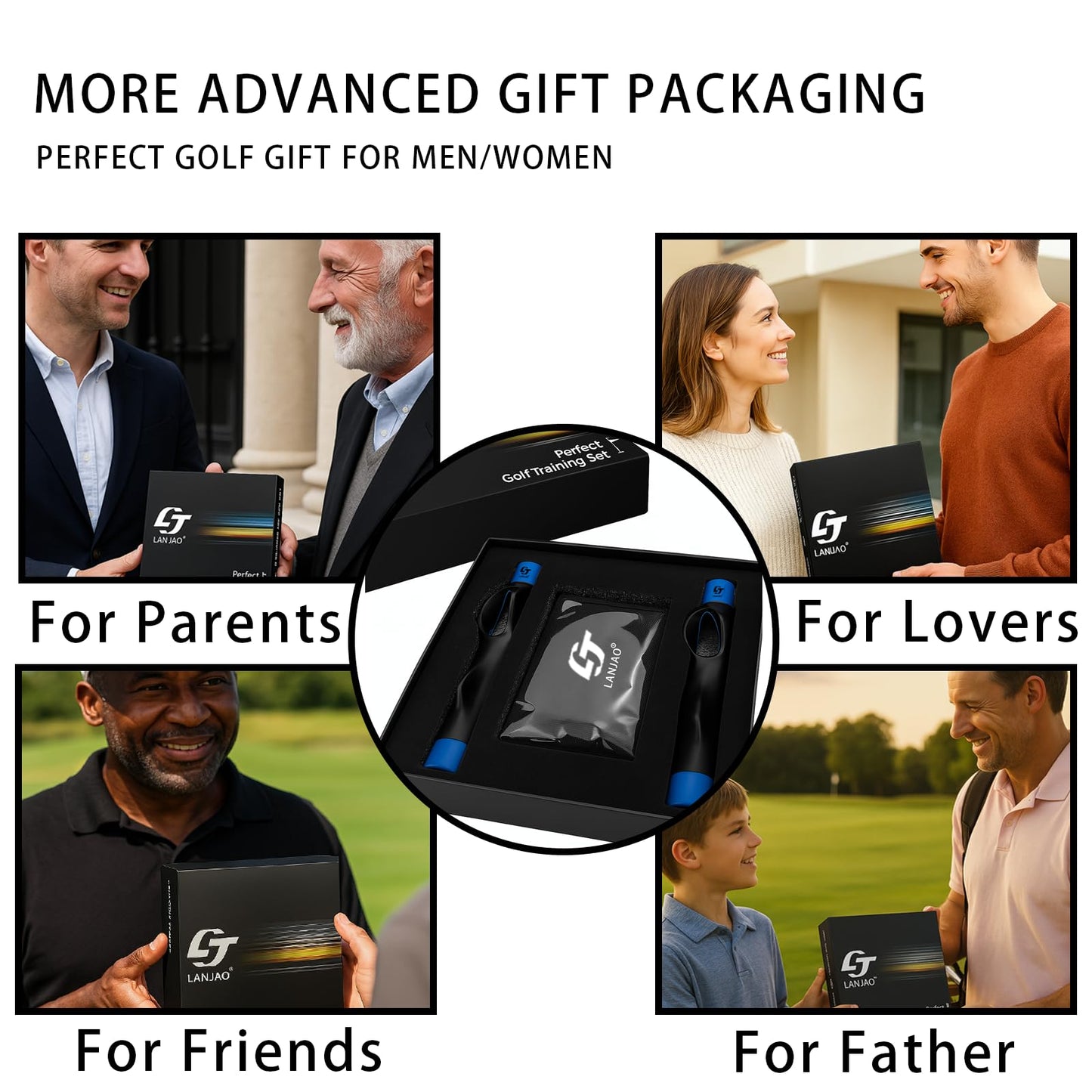 Golf Grip Trainer 2 Pack With Swing Correcting Arm Band, Golf Training Aid, Golf Grip Kit,Grip Trainer Golf Club to Help Train Correct Hand Position