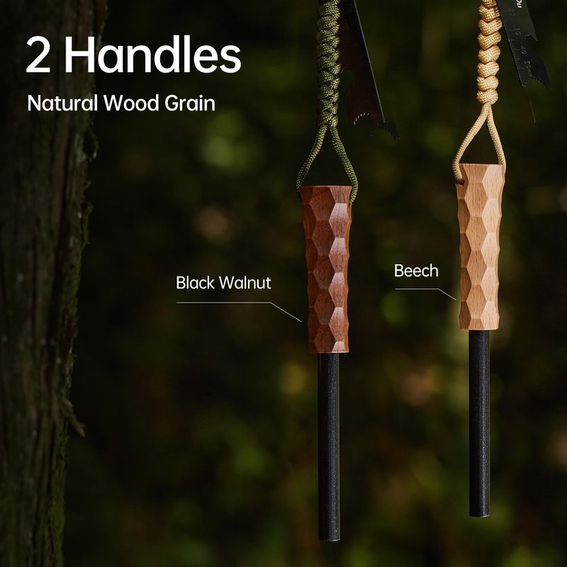 Ferro Rod Fire Starter, Survival Flint and Steel Fire Starter Kit for Hiking, Bushcraft,Camping Essentials Gear, Emergency Supplies - Ideal Gift for Explorers(Black Walnut Handle)