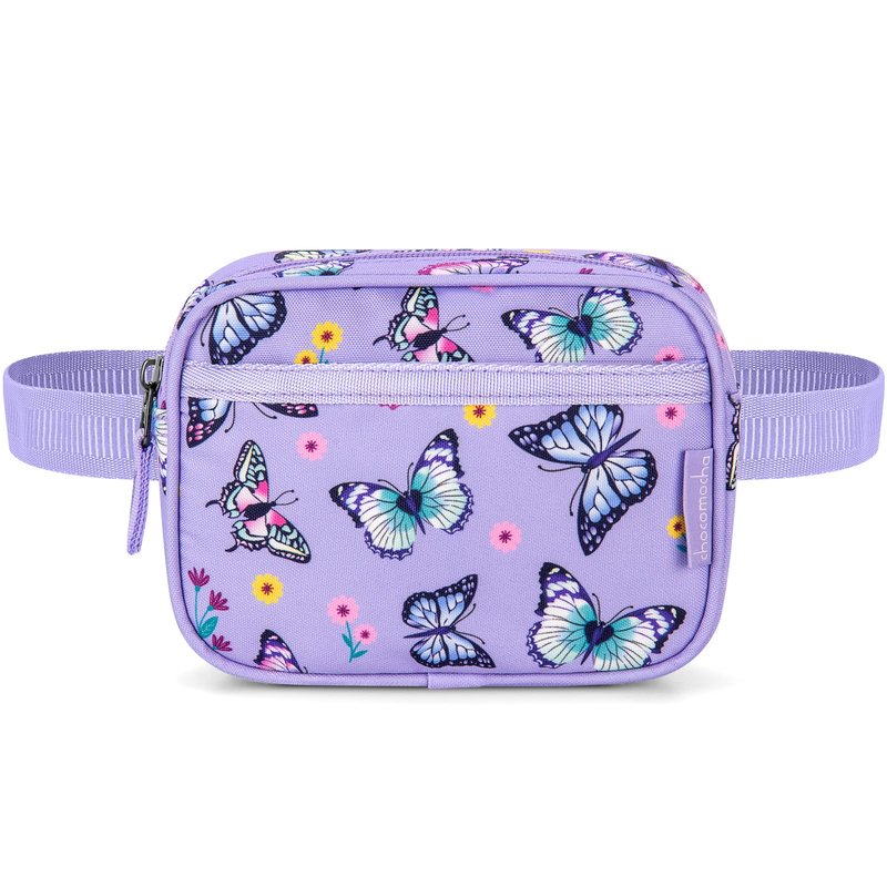 Choco Mocha Toddler Fanny Pack 2-4 Years Old Kids Fanny Pack Little Boys Fannys Packs Boys Belt Bag for Gift, Vehicles Gray